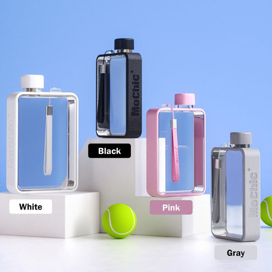 Translation missing: en.A5 Flat Water Bottle Portable Travel Mug BPA Free Water Bottle (Grey)