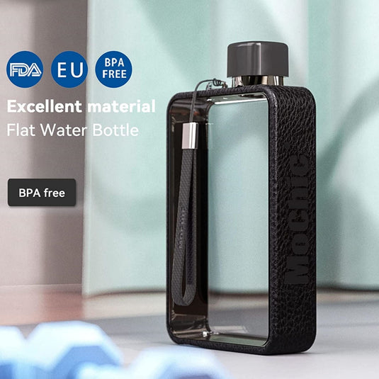 Translation missing: en.A5 Flat Water Bottle Portable Travel Mug BPA Free Water Bottle (Grey)