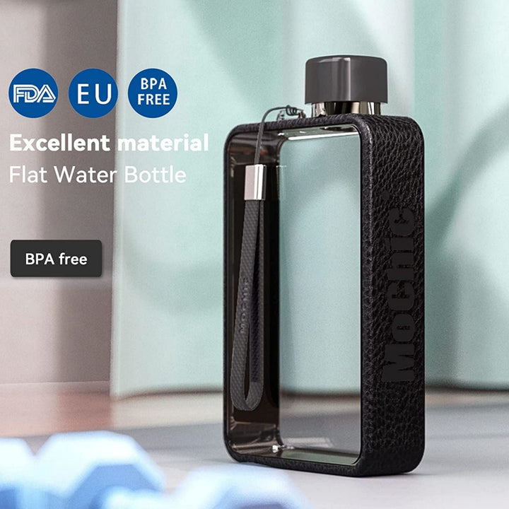 Translation missing: en.A5 Flat Water Bottle Portable Travel Mug BPA Free Water Bottle (Grey)