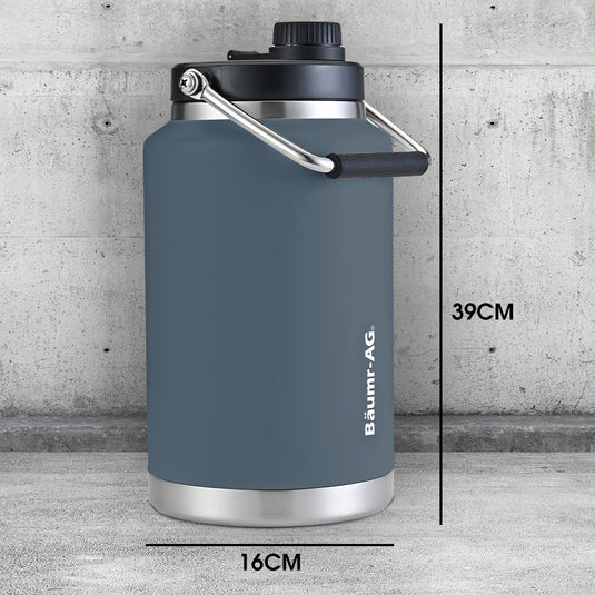Translation missing: en.Baumr-AG 3.8L Double Wall Insulated Stainless Steel Water Bottle, Drink Jug with Handle, Blue