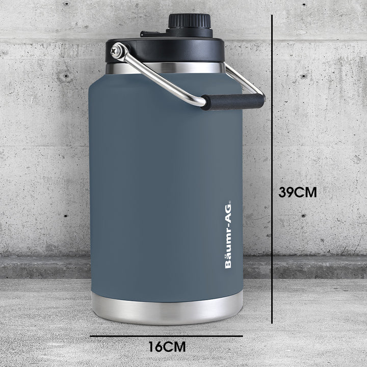Translation missing: en.Baumr-AG 3.8L Double Wall Insulated Stainless Steel Water Bottle, Drink Jug with Handle, Blue