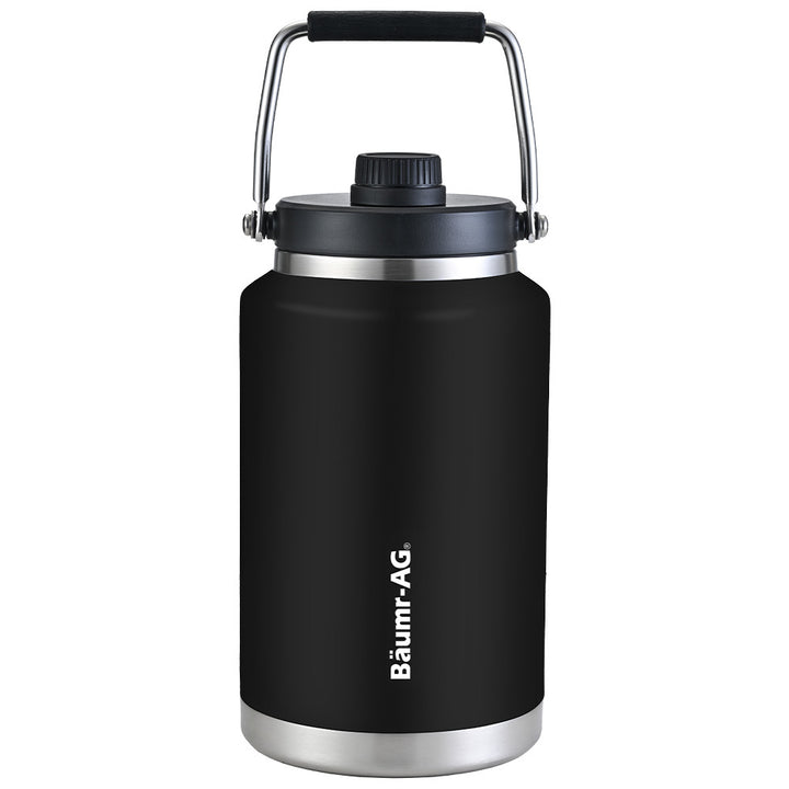 Translation missing: en.BAUMR-AG 3.8L Double Wall Insulated Stainless Steel Water Bottle, Drink Jug with Handle, Black
