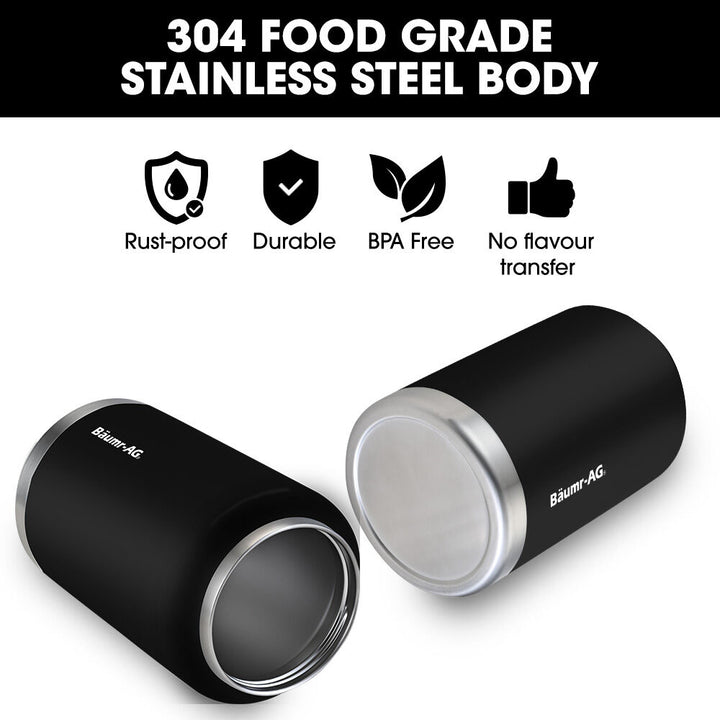 Translation missing: en.BAUMR-AG 3.8L Double Wall Insulated Stainless Steel Water Bottle, Drink Jug with Handle, Black