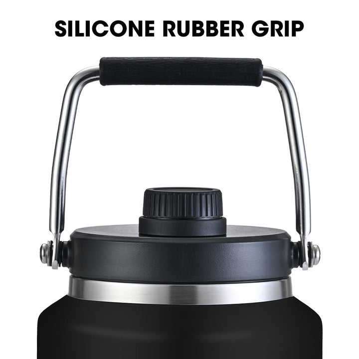 Translation missing: en.BAUMR-AG 3.8L Double Wall Insulated Stainless Steel Water Bottle, Drink Jug with Handle, Black