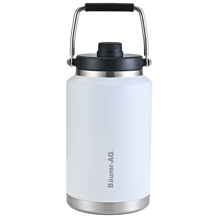 Translation missing: en.Baumr-AG 3.8L Double Wall Insulated Stainless Steel Water Bottle, Drink Jug with Handle, White