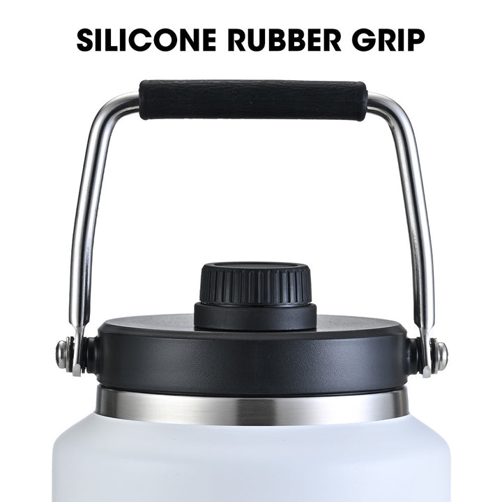 Translation missing: en.Baumr-AG 3.8L Double Wall Insulated Stainless Steel Water Bottle, Drink Jug with Handle, White