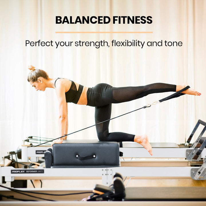 Translation missing: en.PROFLEX Aluminium Pilates Reformer Machine, Stretch Bed with box and jump board accessories