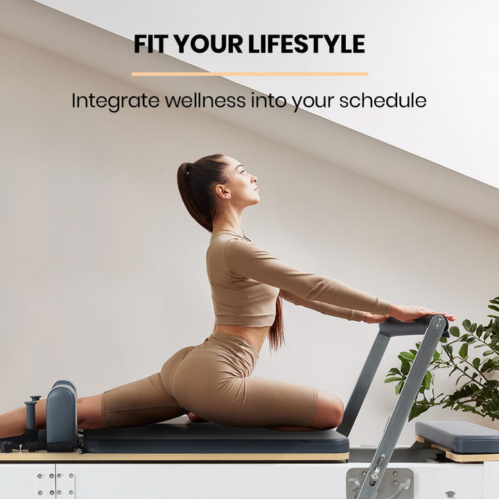 Translation missing: en.PROFLEX Aluminium Pilates Reformer Machine, Stretch Bed with box and jump board accessories