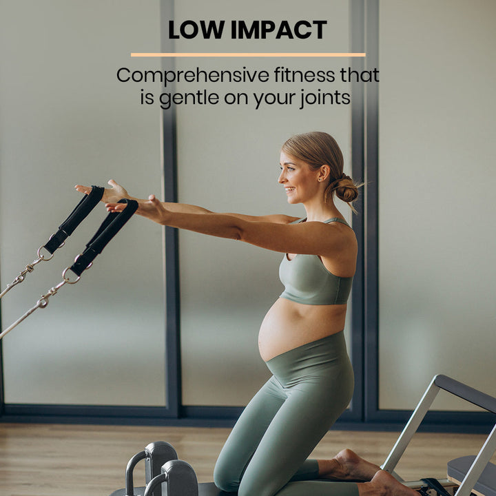 Translation missing: en.PROFLEX Aluminium Pilates Reformer Machine, Stretch Bed with box and jump board accessories