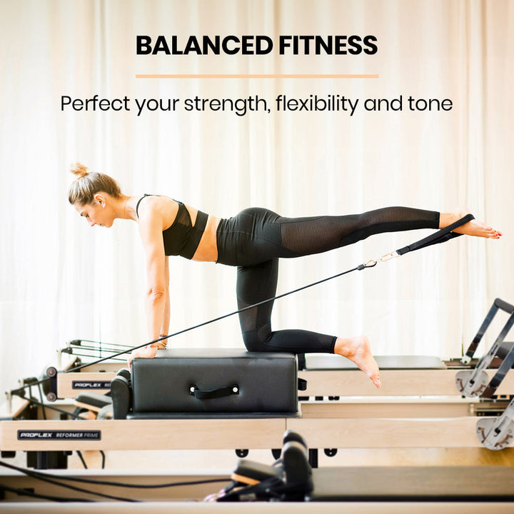 Translation missing: en.PROFLEX Wooden Pilates Reformer Machine, Stretch Bed with box and jump board accessories