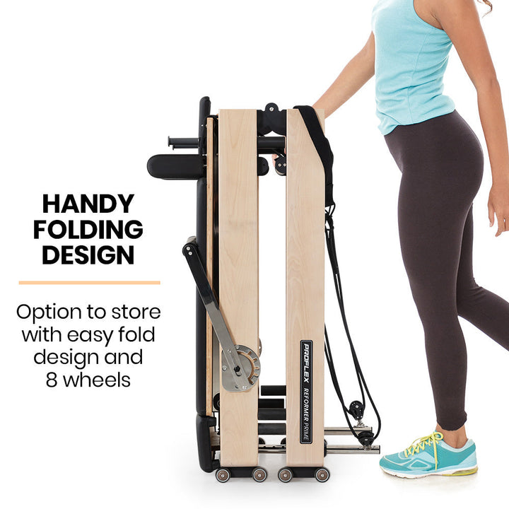 Translation missing: en.PROFLEX Wooden Pilates Reformer Machine, Stretch Bed with box and jump board accessories