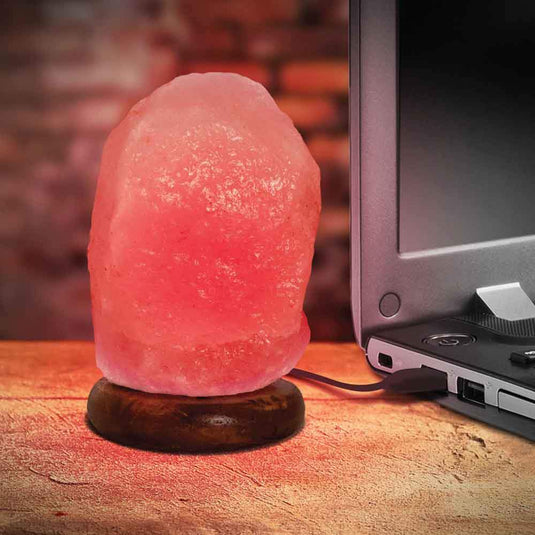 Translation missing: en.Orku Red USB Himalayan Pink Salt Lamp - Coloured Light Mini Natural Rock Crystal