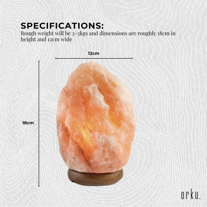 Translation missing: en.12V 12W 2-3 Kgs Himalayan Pink Salt Lamp Natural Rock Crystal Light Bulb On/Off