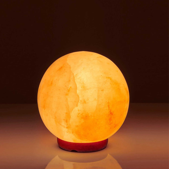 Translation missing: en.12V 12W 5" Ball Himalayan Pink Salt Lamp Carved Rock Crystal Light Bulb On/Off