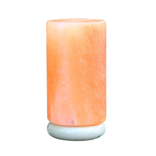 Translation missing: en.12V 12W Cylinder Himalayan Pink Salt Lamp Carved Rock Crystal Light Bulb On/Off