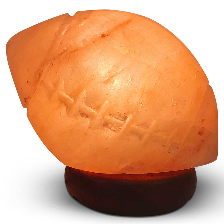 Translation missing: en.12V 12W Rugby Himalayan Pink Salt Lamp Carved Footy Rock Crystal Light Bulb On/Off