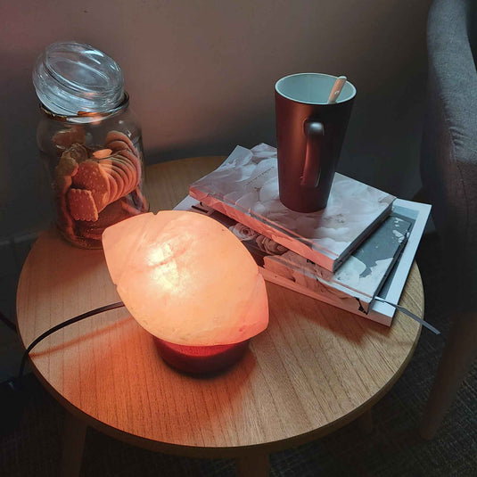 Translation missing: en.12V 12W Rugby Himalayan Pink Salt Lamp Carved Footy Rock Crystal Light Bulb On/Off