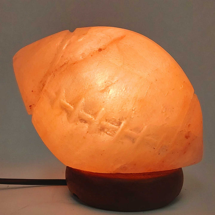 Translation missing: en.12V 12W Rugby Himalayan Pink Salt Lamp Carved Footy Rock Crystal Light Bulb On/Off