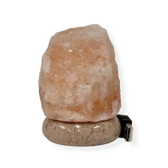 Translation missing: en.USB Himalayan Salt Lamp - Mini Natural Rock Shape Pink Crystal Rock Marble Light