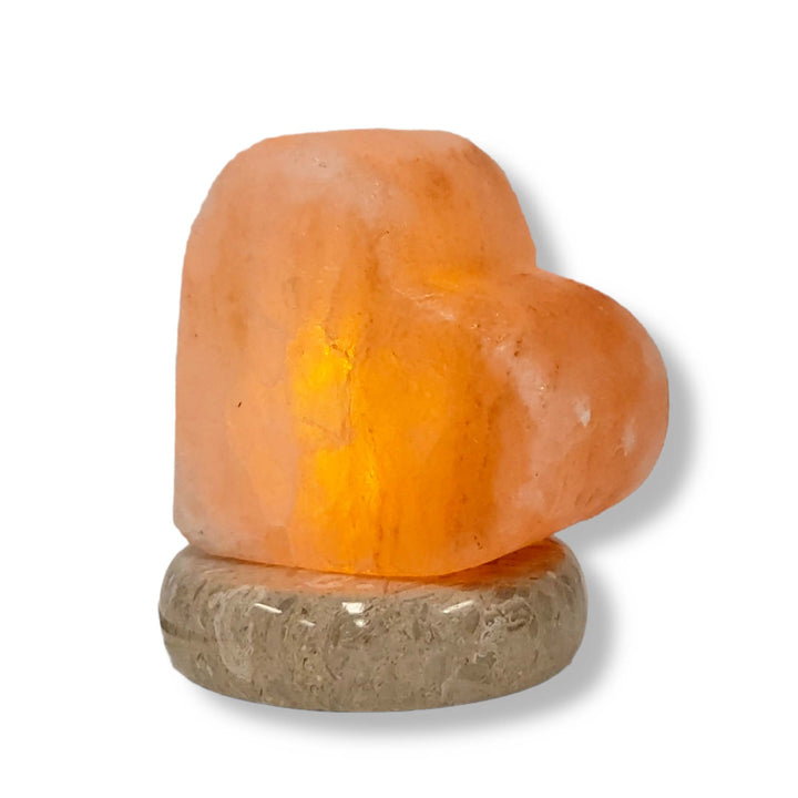 Translation missing: en.USB Himalayan Salt Lamp - Heart Love Carved Shape Pink Crystal Rock LED Light