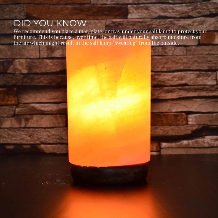 Translation missing: en.USB Himalayan Salt Lamp - Cylinder Carved Shape Pink Crystal Rock LED Light