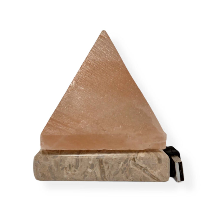 Translation missing: en.Orku USB Himalayan Pink Salt Lamp - Pyramid Crystal Rock Desk Night Light
