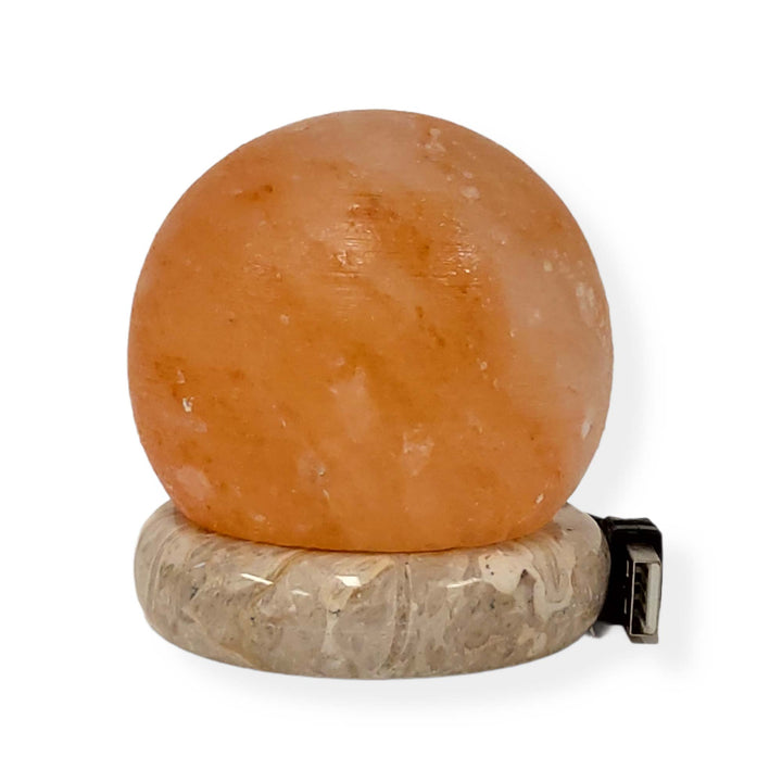 Translation missing: en.USB Colour Changing Salt Himalayan Lamp - Ball Sphere Shape Pink Rock LED Light