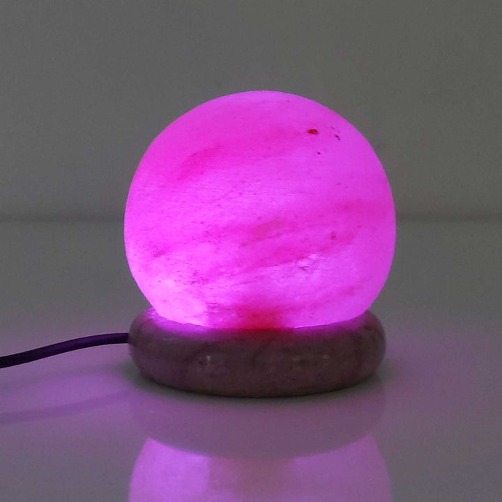 Translation missing: en.USB Colour Changing Salt Himalayan Lamp - Ball Sphere Shape Pink Rock LED Light