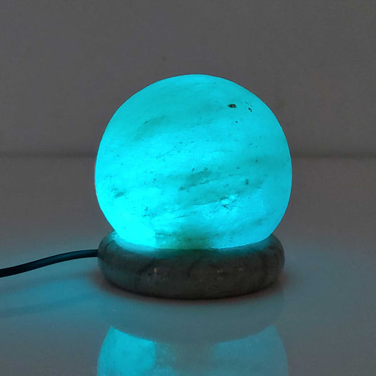 Translation missing: en.USB Colour Changing Salt Himalayan Lamp - Ball Sphere Shape Pink Rock LED Light