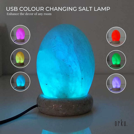 Translation missing: en.USB Colour Changing Egg Shape Himalayan Pink Salt Lamp Color Change LED Light
