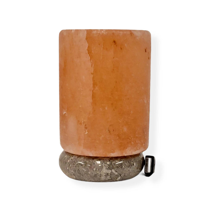 Translation missing: en.USB Colour Changing Salt Himalayan Lamp - Cylinder Shape Pink Rock LED Light