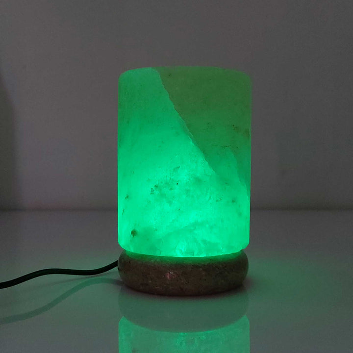 Translation missing: en.USB Colour Changing Salt Himalayan Lamp - Cylinder Shape Pink Rock LED Light