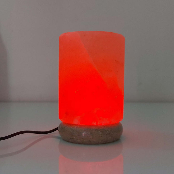 Translation missing: en.USB Colour Changing Salt Himalayan Lamp - Cylinder Shape Pink Rock LED Light