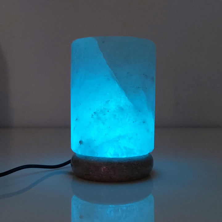 Translation missing: en.USB Colour Changing Salt Himalayan Lamp - Cylinder Shape Pink Rock LED Light