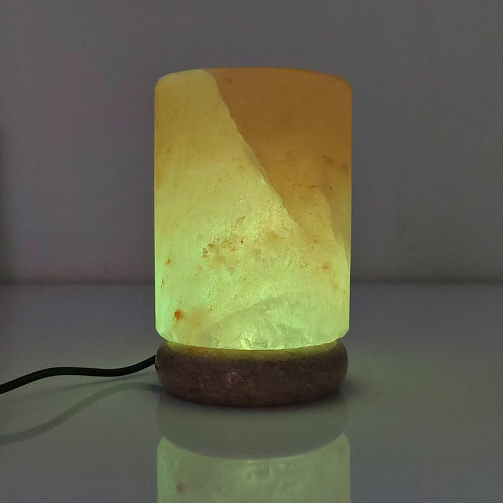 Translation missing: en.USB Colour Changing Salt Himalayan Lamp - Cylinder Shape Pink Rock LED Light
