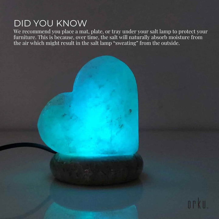 Translation missing: en.USB Colour Changing Salt Himalayan Lamp - Heart Love Shape Pink Rock LED Light