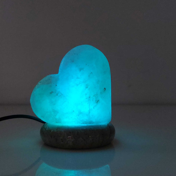 Translation missing: en.USB Colour Changing Salt Himalayan Lamp - Heart Love Shape Pink Rock LED Light