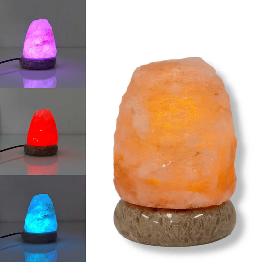 Translation missing: en.USB Colour Changing Salt Himalayan Lamp - Natural Shape Pink Rock LED Light