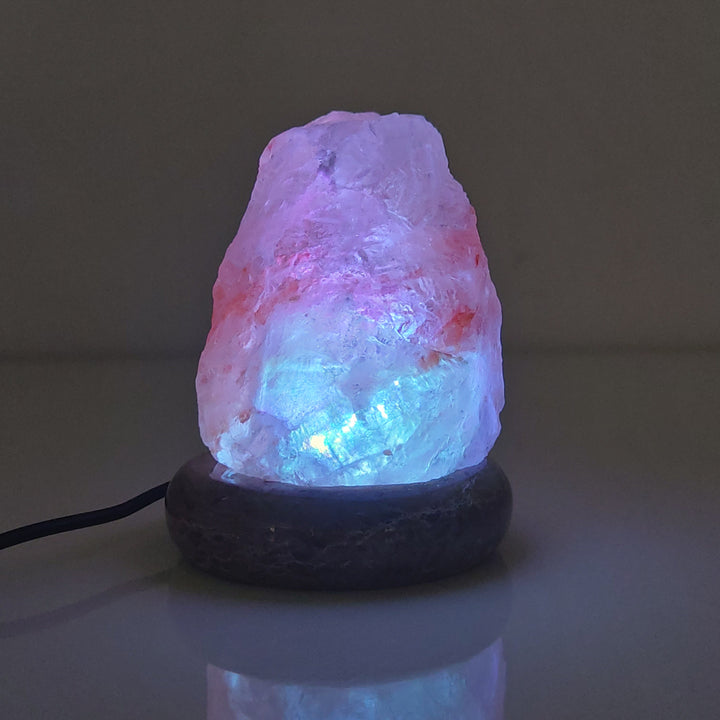 Translation missing: en.USB Colour Changing Salt Himalayan Lamp - Natural Shape Pink Rock LED Light