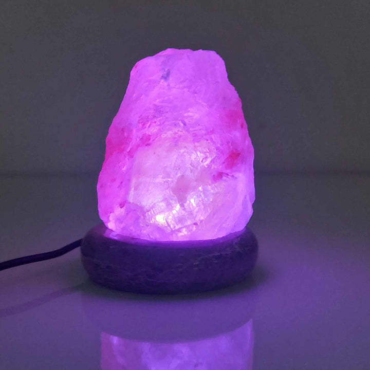 Translation missing: en.USB Colour Changing Salt Himalayan Lamp - Natural Shape Pink Rock LED Light