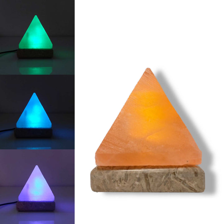 Translation missing: en.USB Colour Changing Salt Himalayan Lamp - Pyramid Shape Pink Rock LED Light