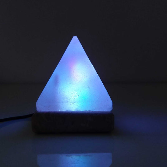 Translation missing: en.USB Colour Changing Salt Himalayan Lamp - Pyramid Shape Pink Rock LED Light