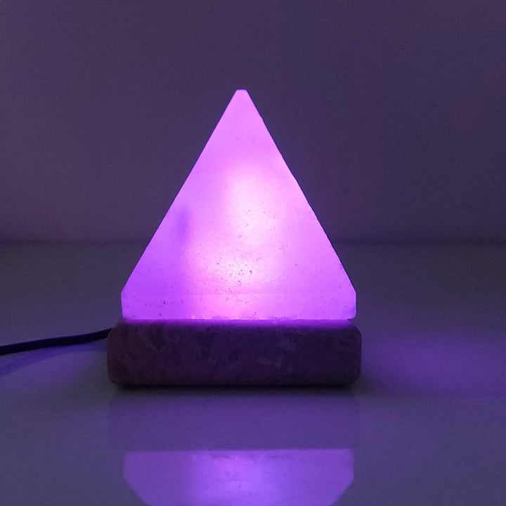 Translation missing: en.USB Colour Changing Salt Himalayan Lamp - Pyramid Shape Pink Rock LED Light