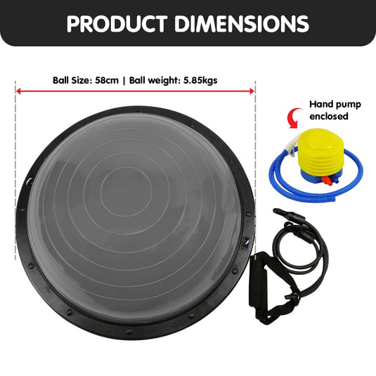 Translation missing: en.Powertrain Fitness Yoga Ball Home Gym Workout Balance Trainer Grey