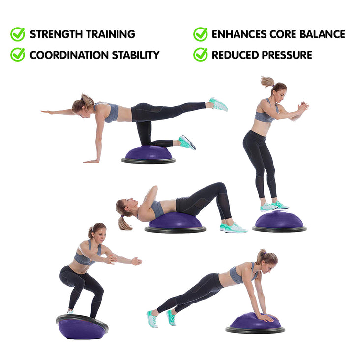Translation missing: en.Powertrain Fitness Yoga Ball Home Gym Workout Balance Trainer Purple