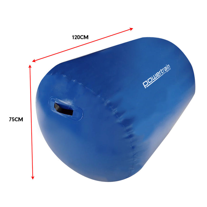 Translation missing: en.Powertrain Sports Inflatable Gymnastics Air Barrel Exercise Roller 120 x 75cm - Blue