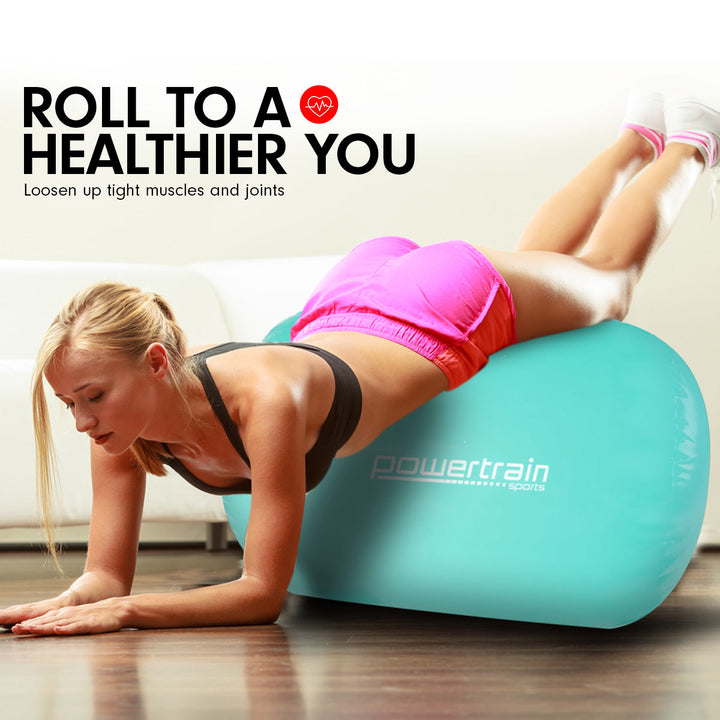 Translation missing: en.Powertrain Sports Inflatable Gymnastics Air Barrel Exercise Roller 120 x 75cm - Green