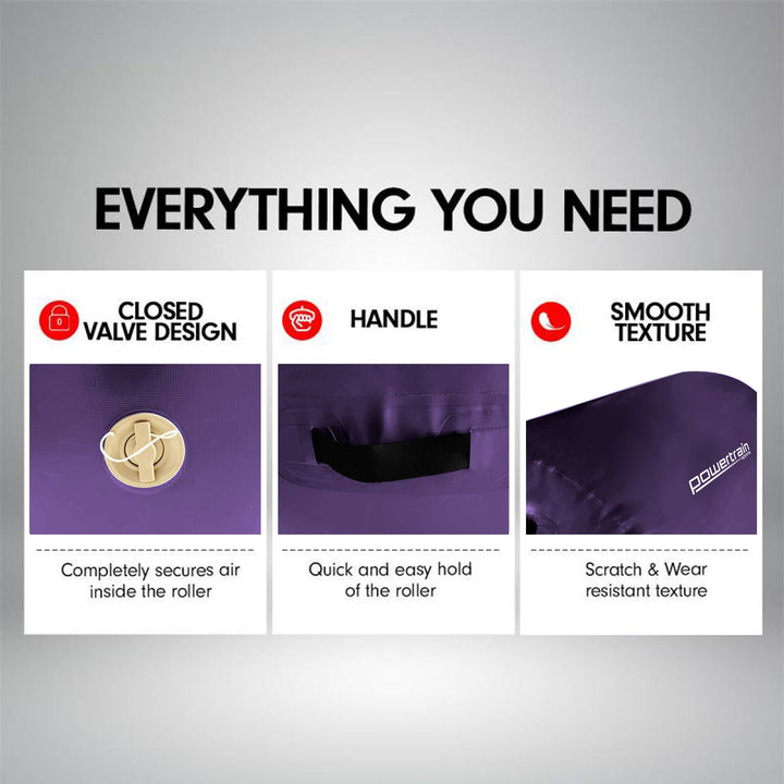 Translation missing: en.Powertrain Sports Inflatable Air Exercise Roller Gymnastics Gym Barrel 120 x 75cm Purple