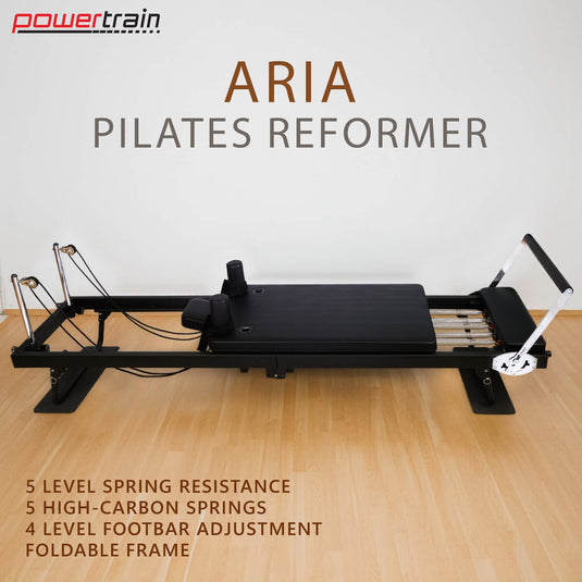 Translation missing: en.Powertrain Aria Steel Foldable Pilates Board Reformer Multifunctional Core Exercise Set Ab Trainer With Platform Extender Sitting Box Jumpboard And Footbar For Indoor Outdoor Full Body Fitness Home