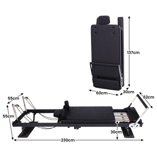 Translation missing: en.Powertrain Aria Steel Foldable Pilates Board Reformer Multifunctional Core Exercise Set Ab Trainer With Platform Extender Sitting Box Jumpboard And Footbar For Indoor Outdoor Full Body Fitness Home